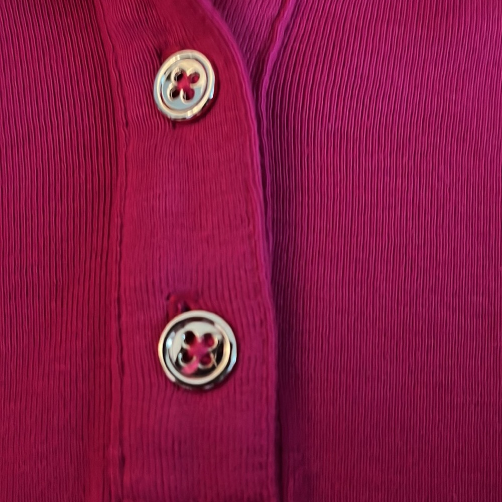 Juicy Couture puff sleeve Y2K slim polo tee shirt M - Picture 5 of 8